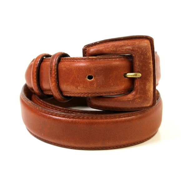 VTG Nordstrom BROWN GENUINE LEATHER 1 1/8"Wd CASUAL DRESS WOMEN'S BELT XL (41D - Picture 6 of 10